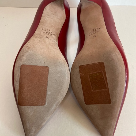 Authentic Valentino Garavani Woman's Pump Size EU40 US10 Red Shoes. - Picture 7 of 7